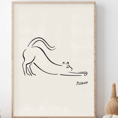 Pablo Picasso Cat Sketch Printable Wall Art Picasso Cat Wall - Etsy Pablo Picasso Cat Sketch Printable Wall Art Picasso Cat Wall - Etsy