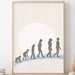 Human Evolution Sunset Silhouette Printable Wall Art Modern - Etsy