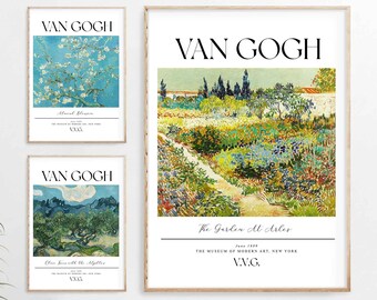 MoMA Set of 5 Prints Exhibition Poster Van Gogh Poster Vincent Van Gogh Contemporary Wall Art Museum of Modern Art Printable Wall Art