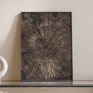 Abstract Tree Tings, Printable Boho Home Decor, Farmhouse Decor, Modern Room Decor, Neutral Earth Tones, Trendy Brown Large Art, Minimal Art