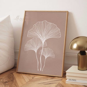 Abstract Botanical Wall Art Print, Printable Wall Art, Dandelion Fluff Art, Geometric, Boho Wall Art, Minimalist, Boho Decor, Rainbow Print