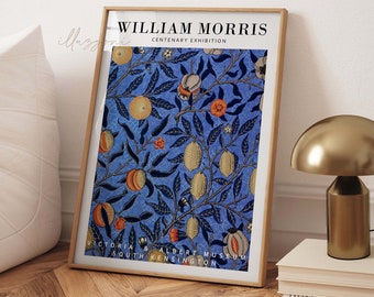 William Morris Print, Printable Wall Art, William Morris, Exhibition Poster, Flower Pattern, Minimalist Art, Floral Wall Art, Vintage Poster