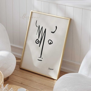 Pablo Picasso Bull Print, Printable Wall Art, Picasso Wall Art Print, Picasso Bull Poster, Picasso Sketch, Picasso Poster, Exhibition Poster