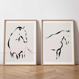 カラフルな馬の肖像画の抽象画 - デジタルダウンロード - Etsy 日本