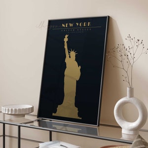 The Statue of Liberty Wall Art, Printable Wall Art, Abstract Print, Travel Print, Contemporary Print, New York City Wall Decor, Boho Decor