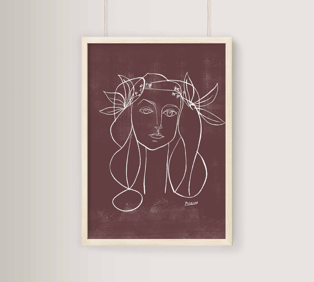 Picasso One Line Drawing Printable Wall Art Picasso Floral - Etsy