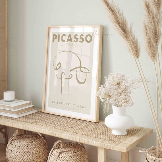 Picasso Sheep Drawing, Printable Wall Art, Picasso Poster, Living