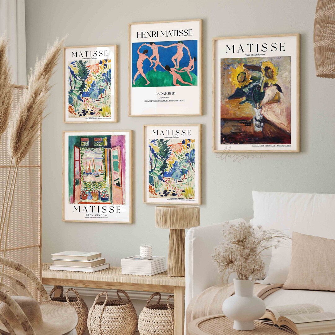 Henri Matisse Set of 5 Prints, Printable Wall Art, Modern Exhibition ...