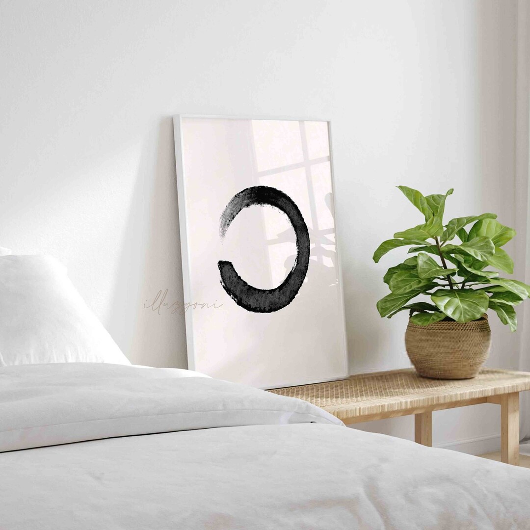 Enso Circle Wall Art, Printable Wall Art, Modern Yoga Picture ...