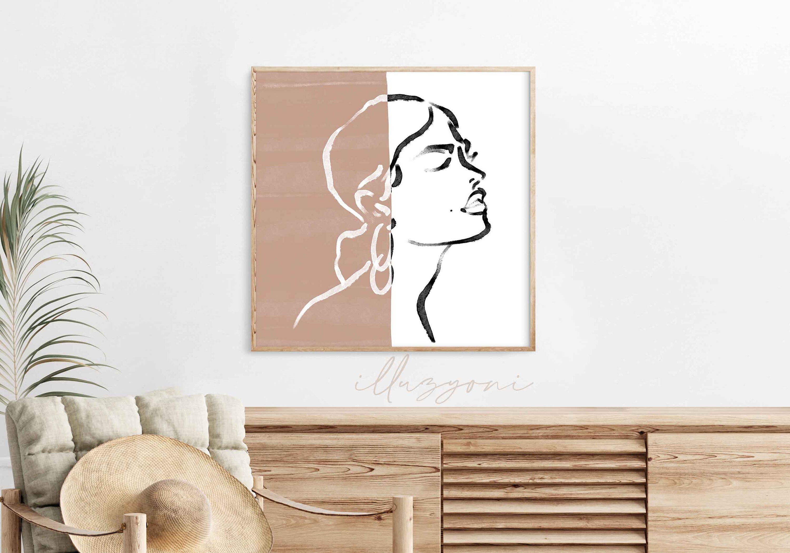 Female One Line Drawing Modern Gallery Wall Minimalist - Etsy Canada