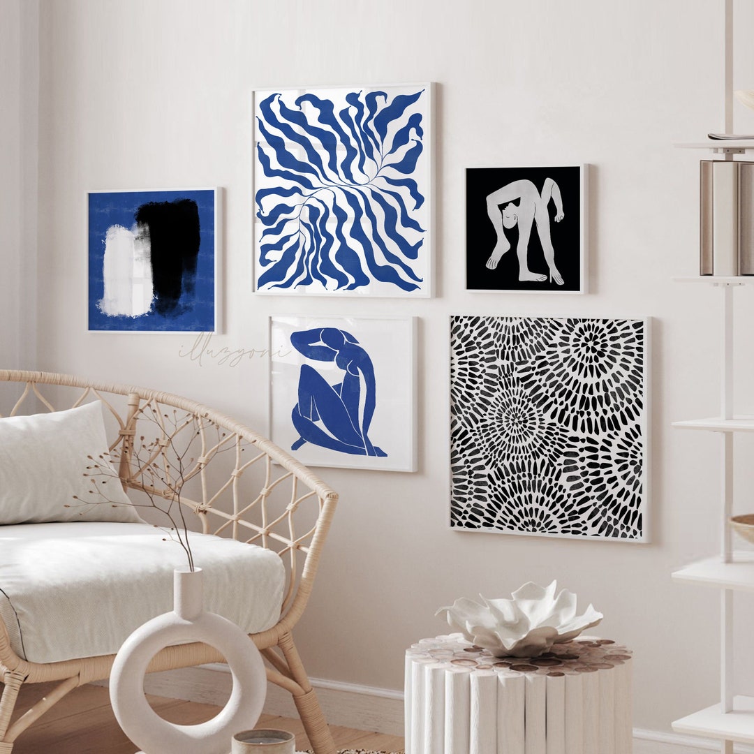 Boho Leinwand-Wandbild, 3-teilig – 61x81 Cm, Abstrakte Blumen, Moderne Wanddekoration Für Wohnzimmer & Mehr