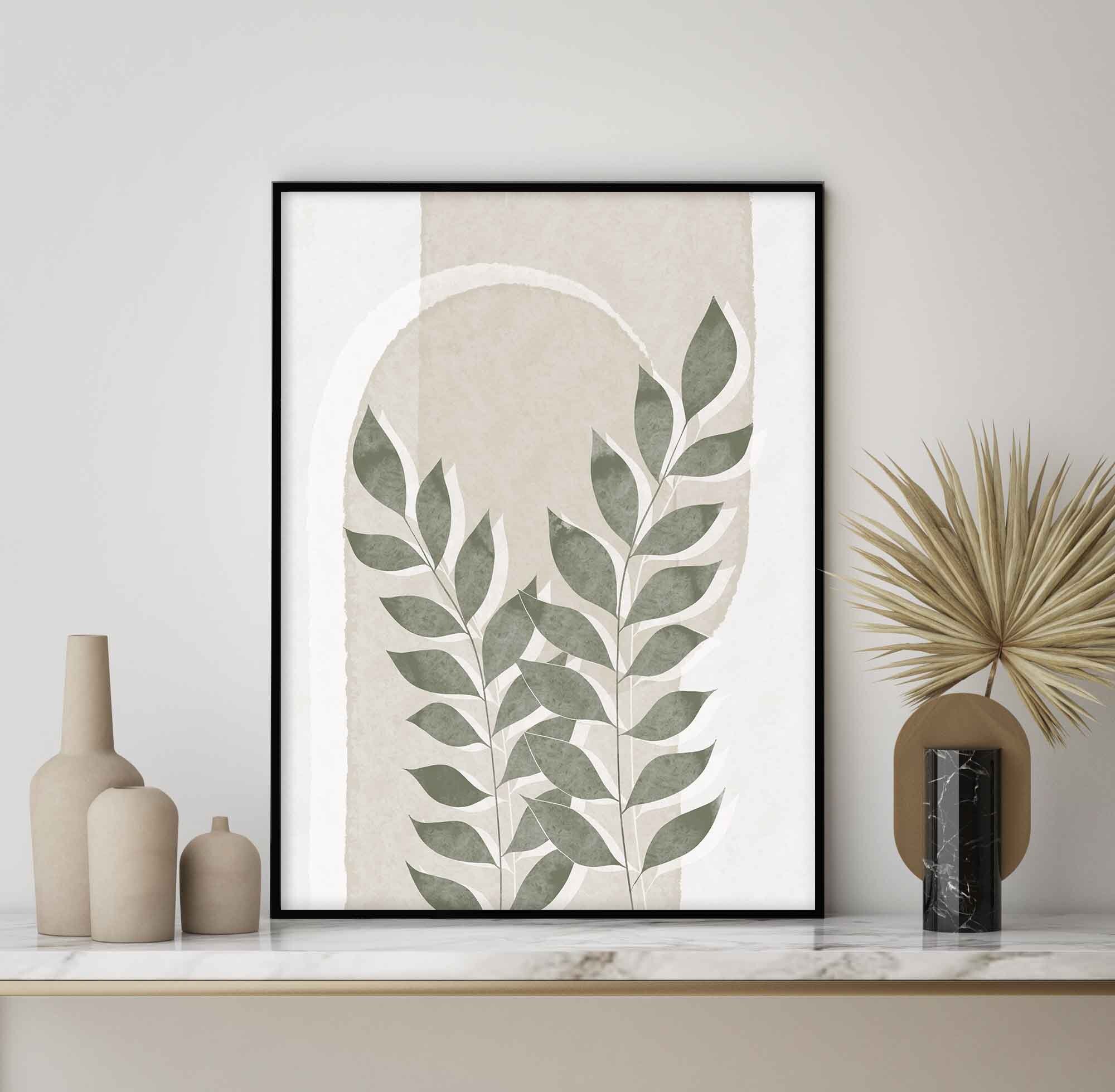 Boho Botanical Wall Art Print Printable Wall Art Modern - Etsy