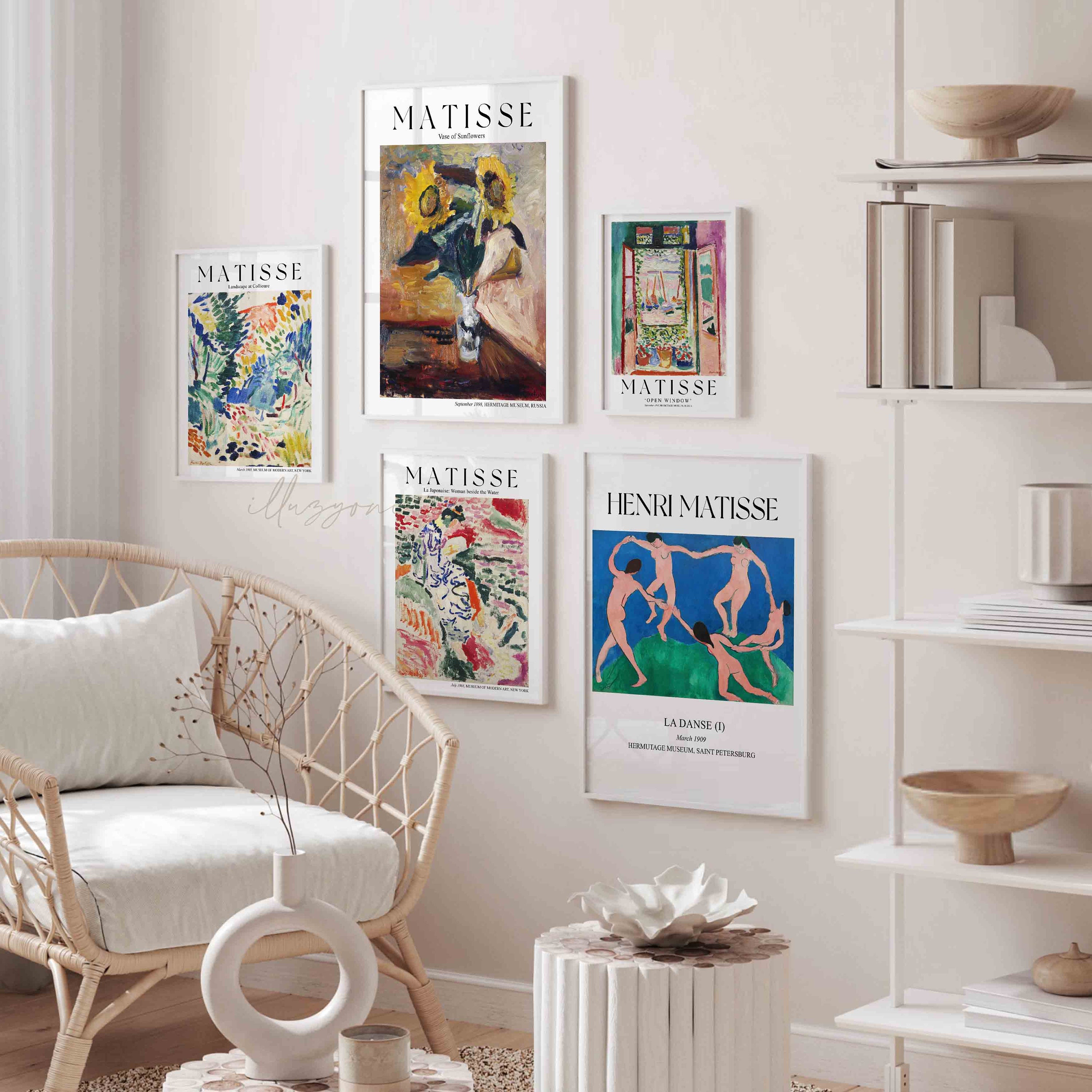 Henri Matisse Set of 5 Prints, Printable Wall Art, Modern Exhibition ...