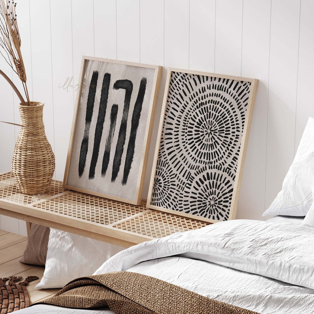 Minimalist Set of 2 Prints, Printable Wall Art, Abstract Modern Wall ...