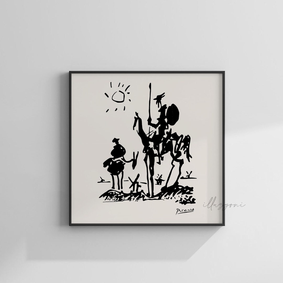 Picasso Wall Art, Printable Wall Art, Don Quixote, Pablo Picasso, Art ...