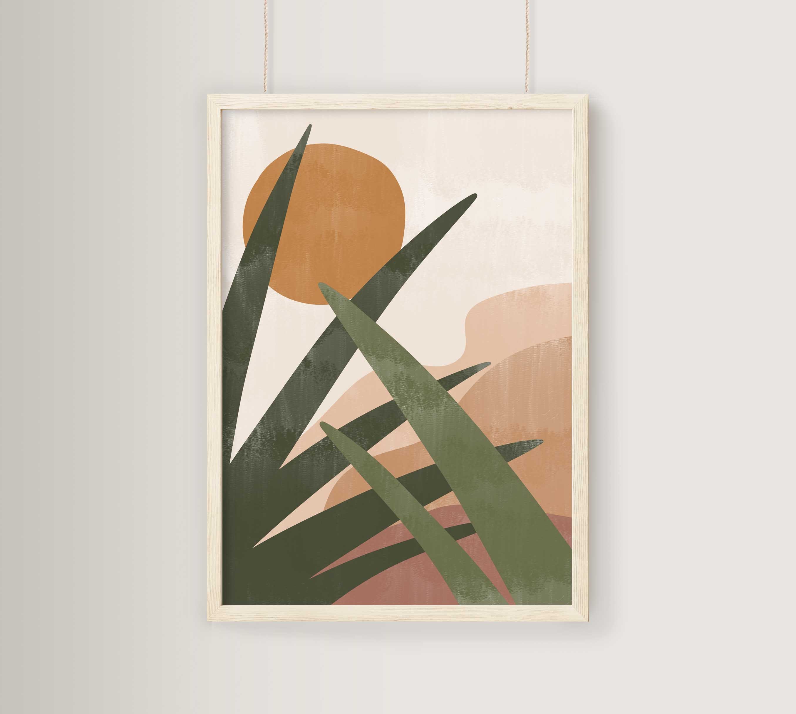 Boho Botanical Wall Art Print Printable Wall Art Modern - Etsy