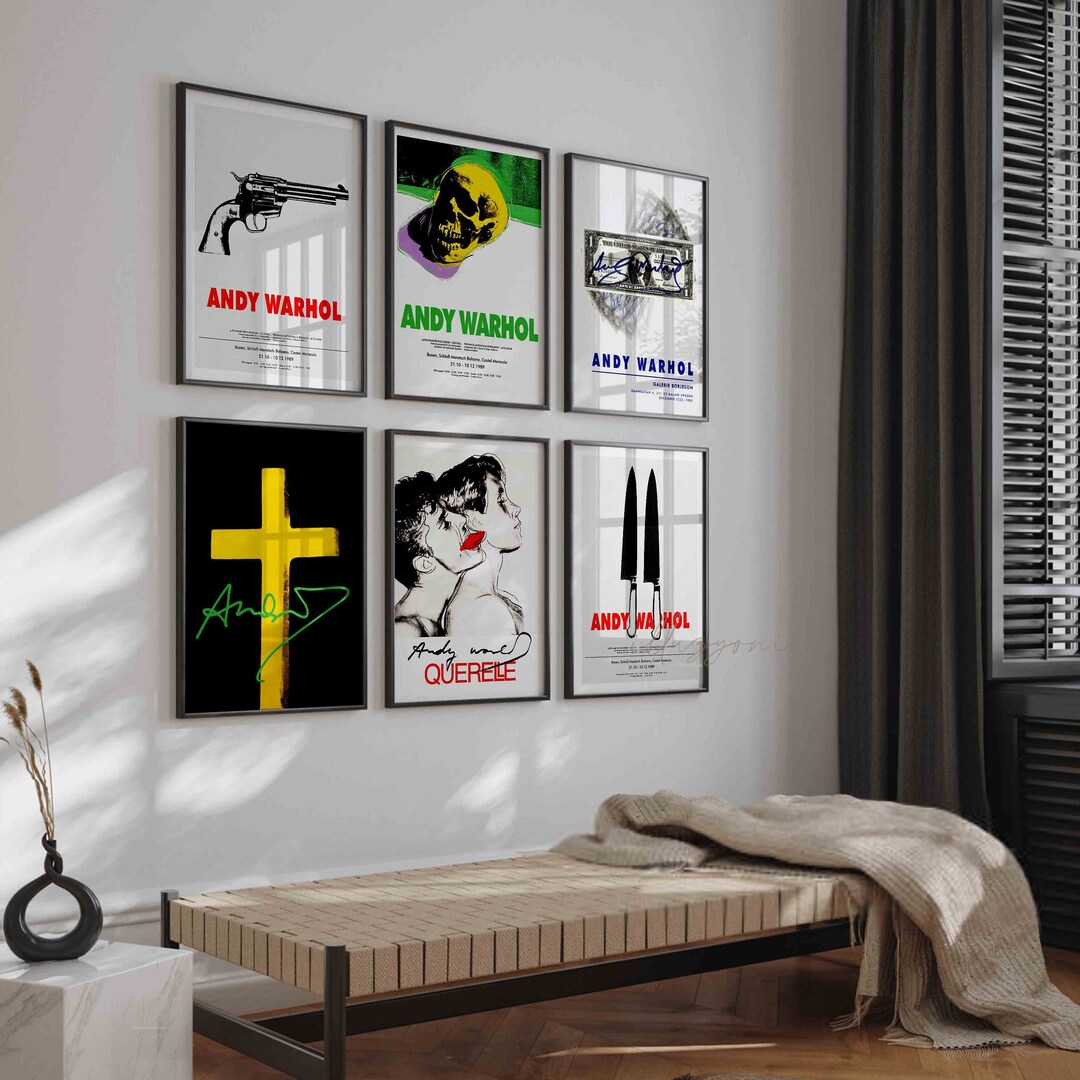 Andy Warhol Poster, Set of 6 Prints, Printable Wall Art, Pop Art Poster ...