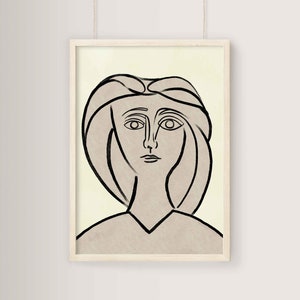 Picasso Line Drawings Set of 5 Printable Wall Art Picasso - Etsy