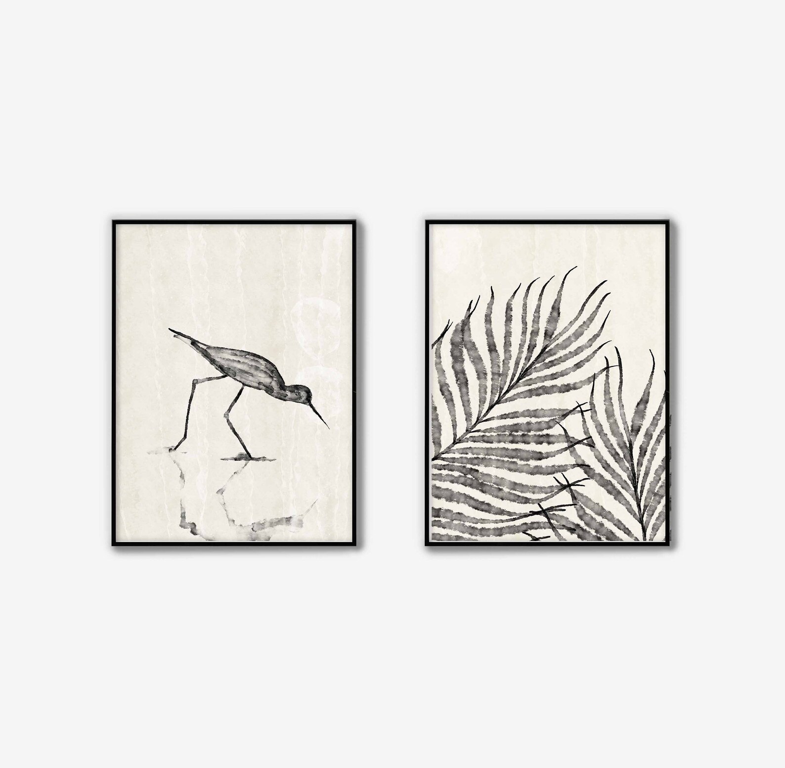 Minimalist Set of 2 Print Printable Wall Art Abstract Art Etsy
