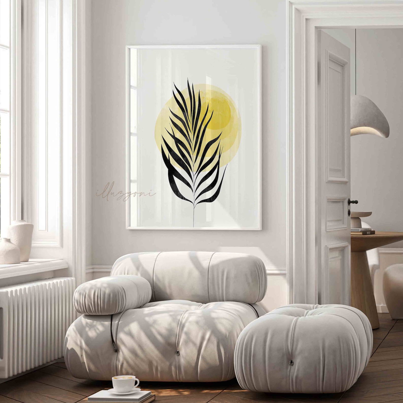 Boho Botanical Wall Art Print, Printable Wall Art, Modern Minimalist ...