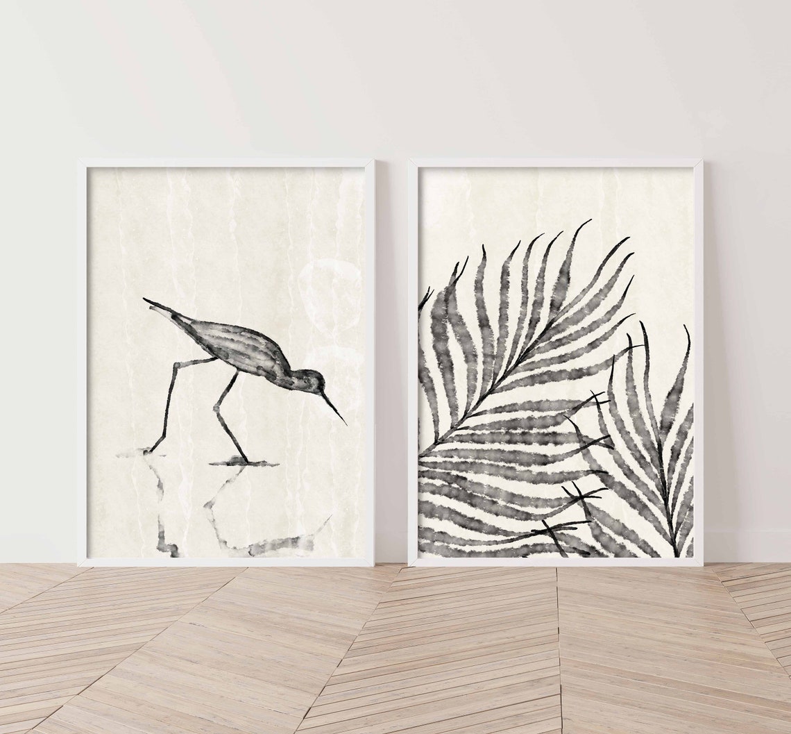 Minimalist Set of 2 Print Printable Wall Art Abstract Art Etsy