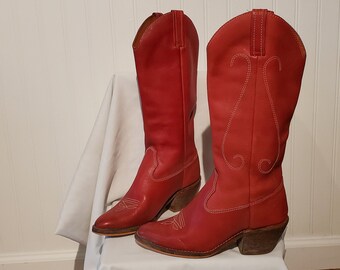 vintage red cowboy boots