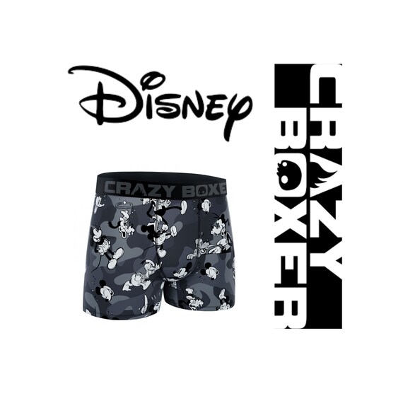 New DISNEY CRAZY BOXERS Men's Boxer Briefs Mickey Mouse Donald