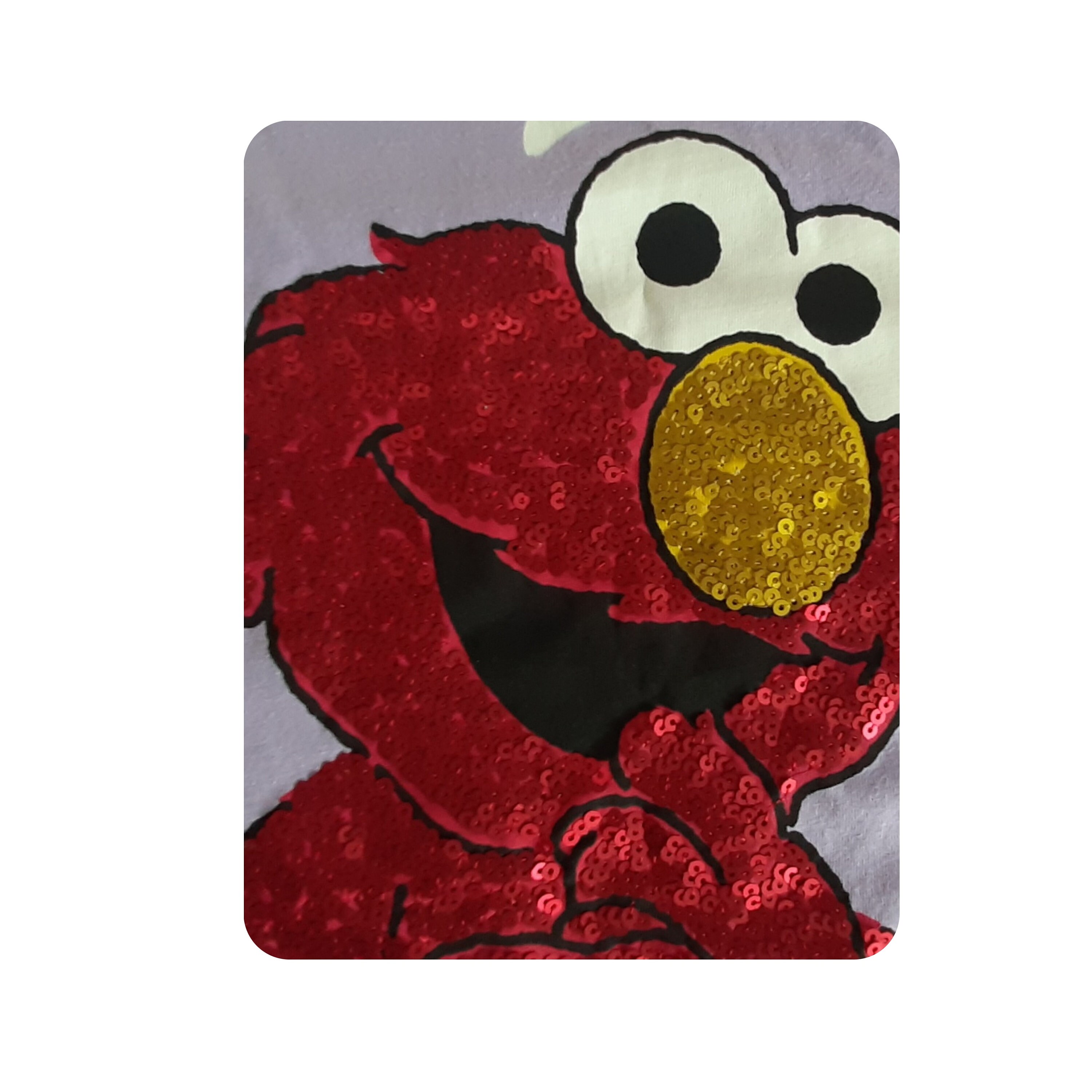 ZARA x Sesame STREET Elmo Camiseta Mujer Lentejuelas P rpura