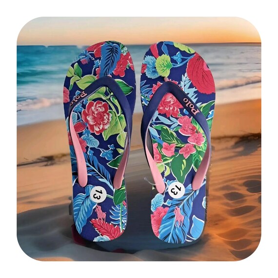 POLO Ralph Lauren Men’s Size 13 Bolt Tropical Flip Flop thongs Sandals New Polo Ralph Lauren Bolt Men main image 2