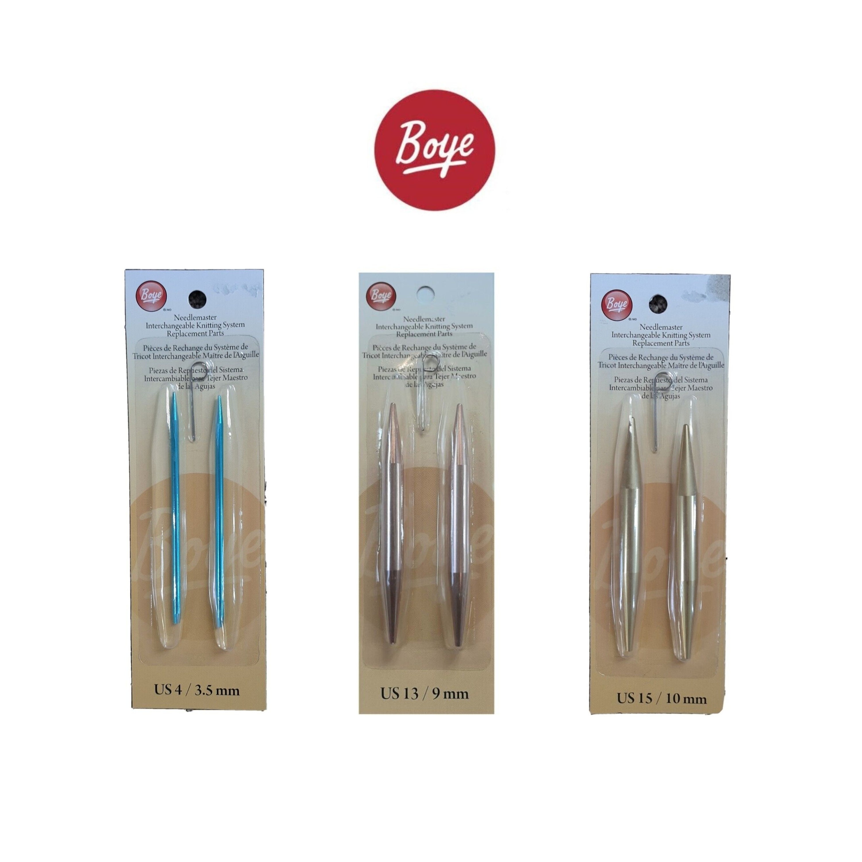 Lykke 3.5 Inch Extra Needle Tips Interchangeable Birchwood US Sizes 3-10.75  in Grey Driftwood, Indigo, or Umber 