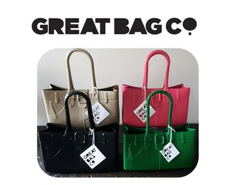 Große Tasche Co TOTE Robert Verdi Gold Schwarz Grün Rosa Geldbörse Mode Flex Gummi Made In Kanada Geschenk für sie groß