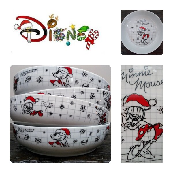 Minnie mouse red and black plates Etsy Polska