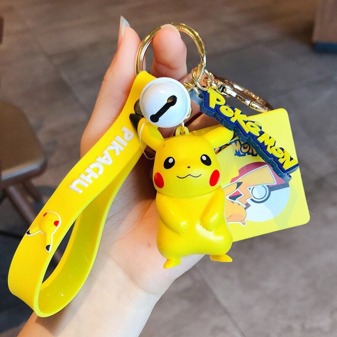 Genuine Pokemon Action Figure Pikachu Keychain, Best Gift, Personalized