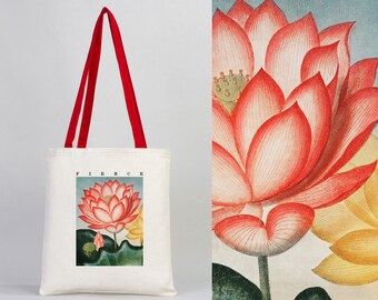 Fierce Art Print Canvas Tote Bag, 8 Custom Colors Handle