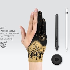 Solar Luna L Custom Design Digital Artist Glove for Drawing