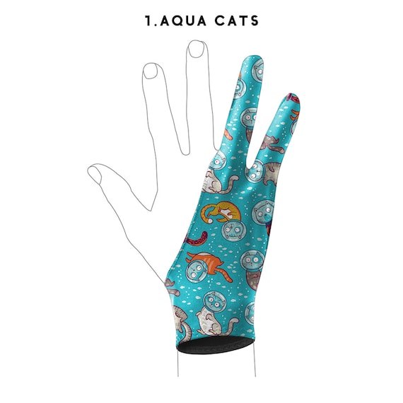 Digital Artist Glove L Fairytale Prints L Kids-adult Fits L Artist Gift L  Tablet Glove Drawing Glove L Illustrator Graphic Designer Glove 