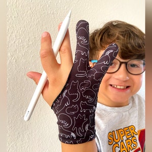 4PCS Artist Two Finger Glove Anti-fouling Digital Drawing Anti-touch Screen  Gloves for Graphics Drawing, Graphic Tablet, iPad Art Creation Anti-dirty  Glove for Left Right Hand (Medium (8.5 x 20 cm)) price in