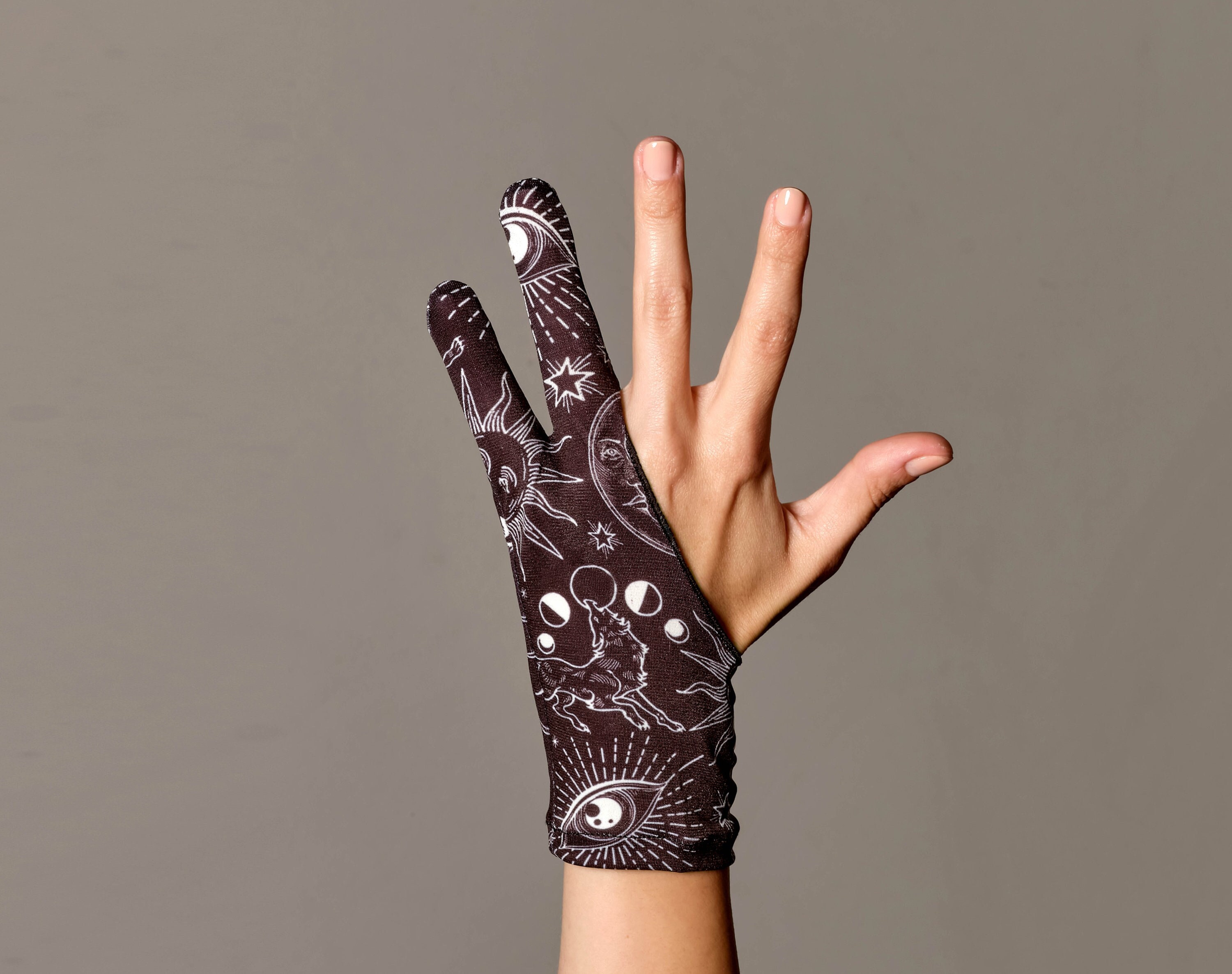 2 Fingers Drawing Glove Anti-fouling Artist Favor for Graphics