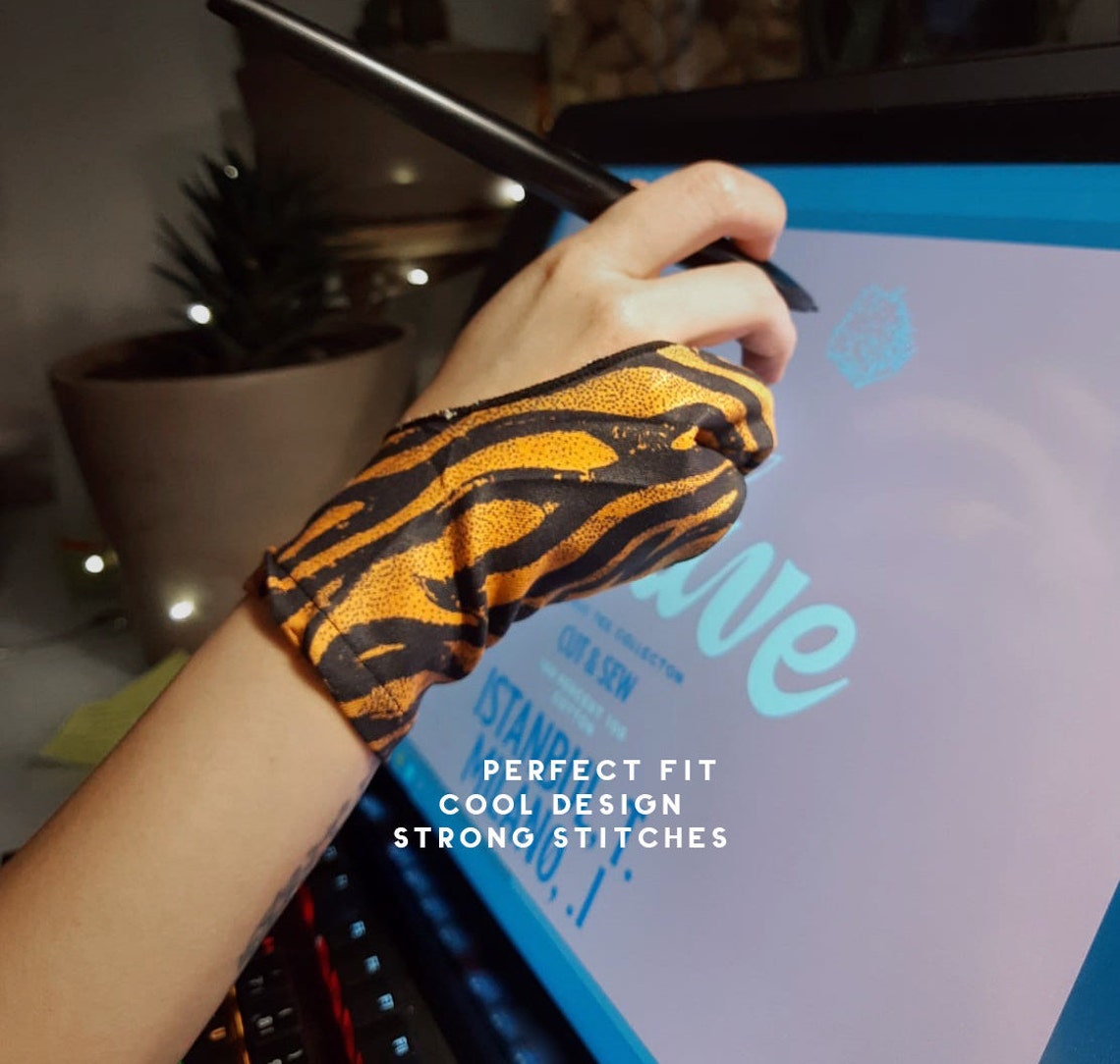 Custom Design Print Digital Artist Glove L Personalized Tablet Etsy