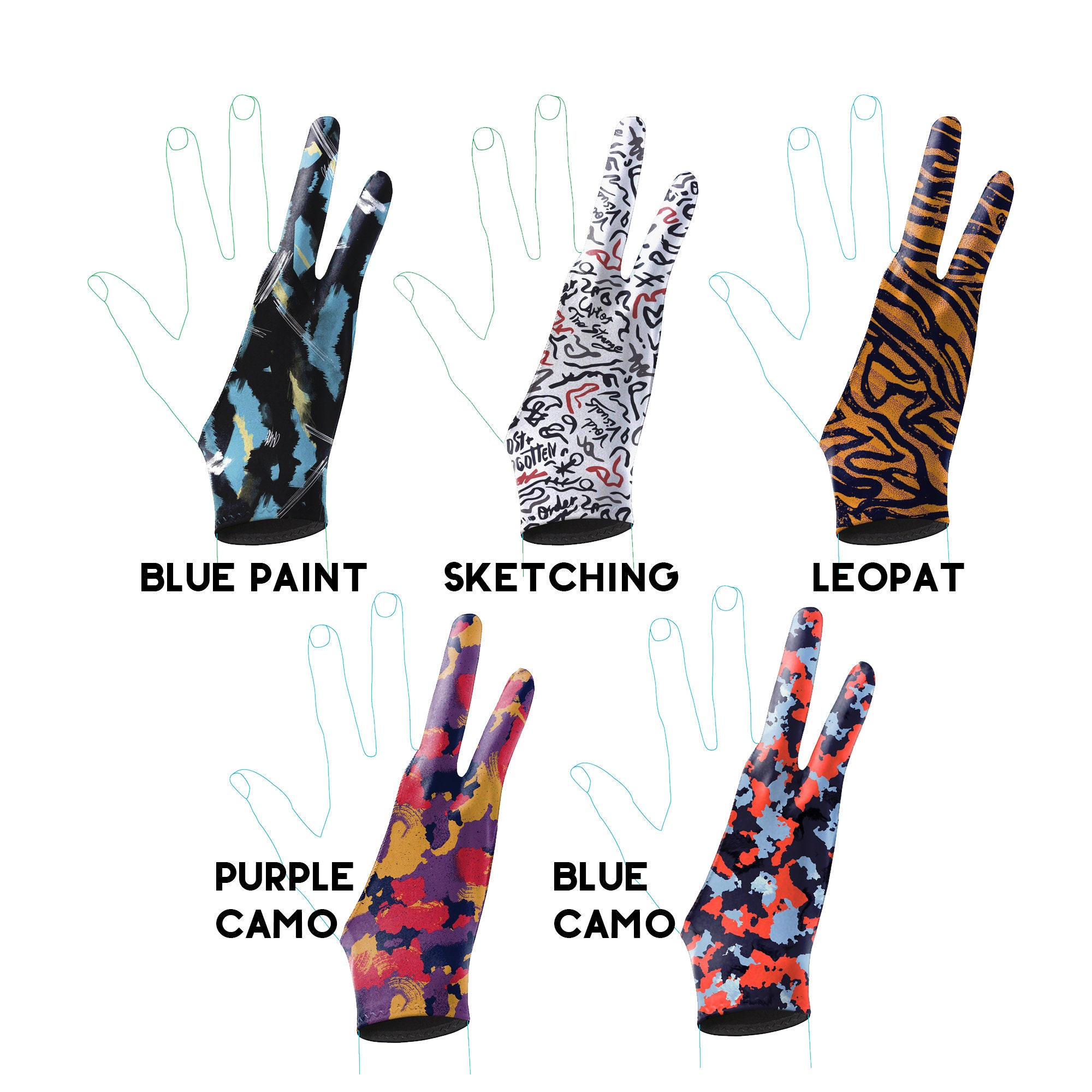 4 in 1 Pack L Digital Artist Glove L Artist Gift L Tablet Glove L Drawing  Glove L Illustrator Glove L Graphic Designer Glove L Artist Gift 