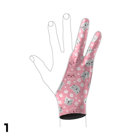 Frcolor 2 Pairs Drawing Glove Artist Glove Tablet Digital Art Glove Two-Finger Sketch Glove, Men's, Size: One size, Black