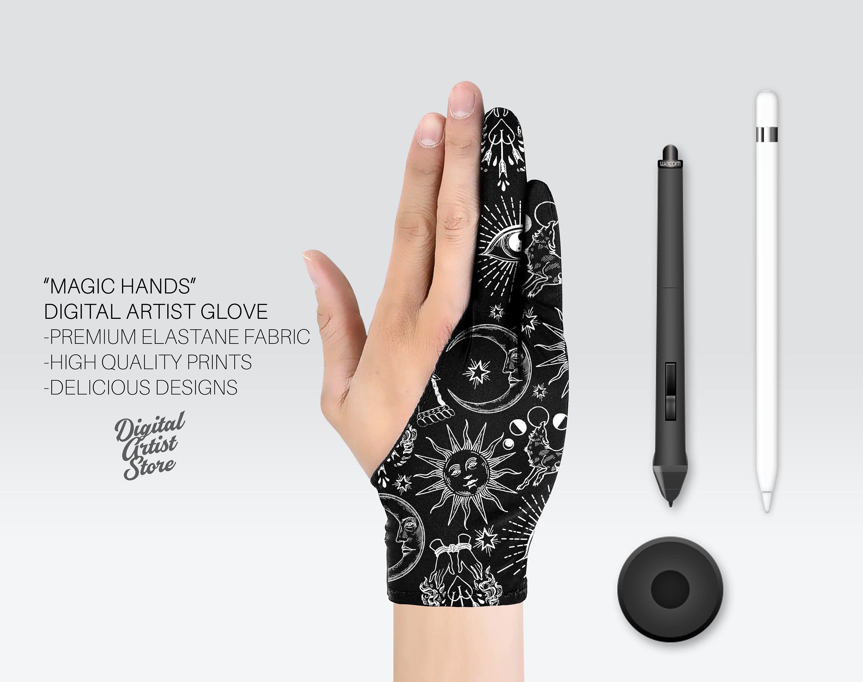 1 Buy +1 Free Magic Hands L Artist Glove L Artist Gift L Tablet Glove L Drawing Glove L Illustrator Glove L Two Fingers Glove L Artist Gift