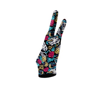 1+1 pcs Tattoo Gang Digital Artist Glove l Artist Birthday Gift l iPad Tablet Glove l Drawing Glove l Two Fingers Art Glove