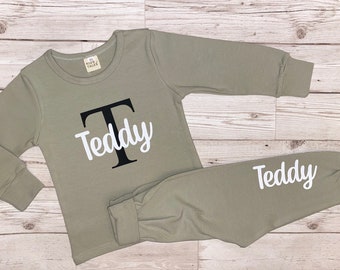 Personalised Kids Unisex Loungewear Tracksuit Set | Cuffed Joggers Personalised Luxury Kids Toddler Older Kids Loungewear Tracksuit Outfit.