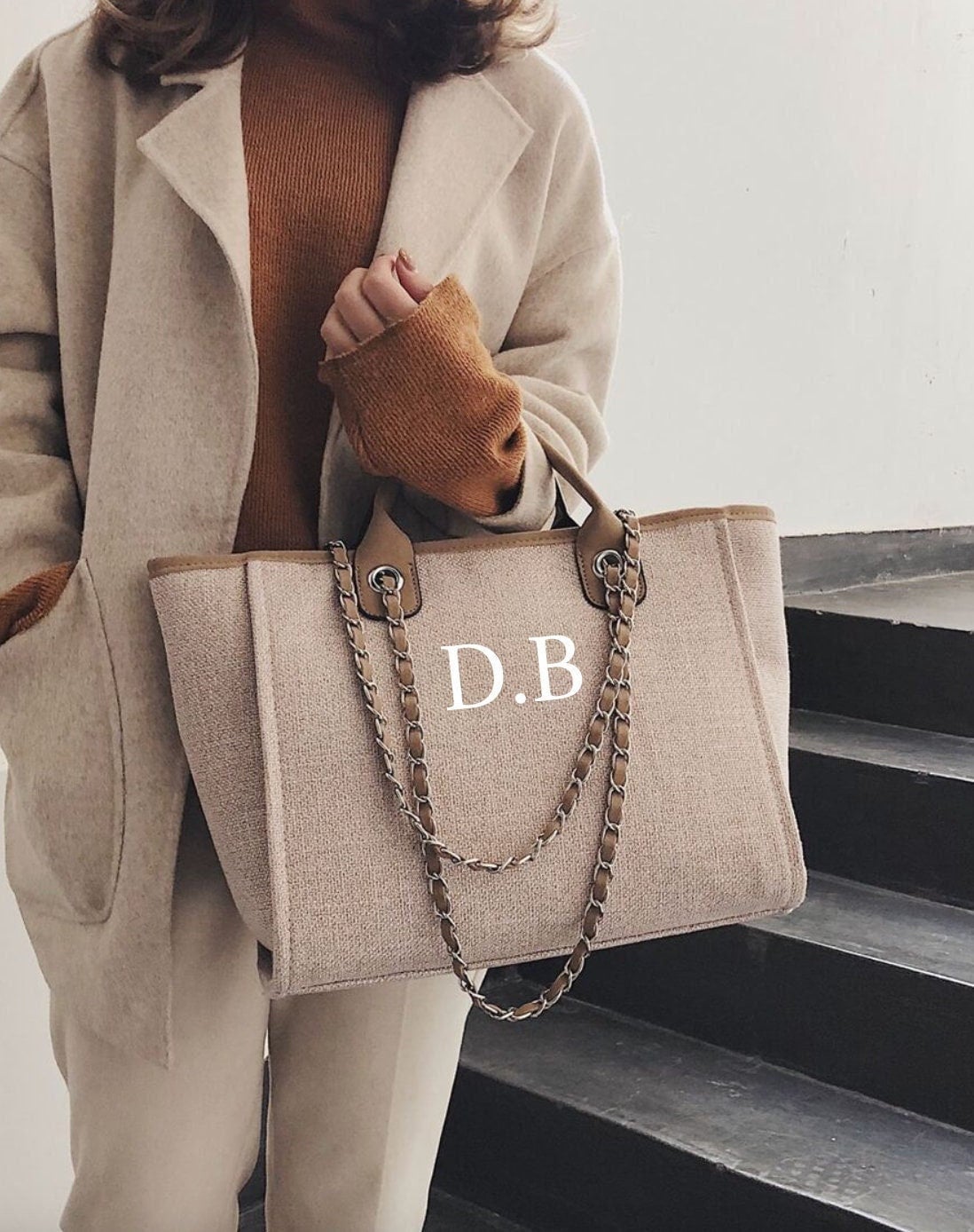 Tote Bag With Chain Etsy Canada