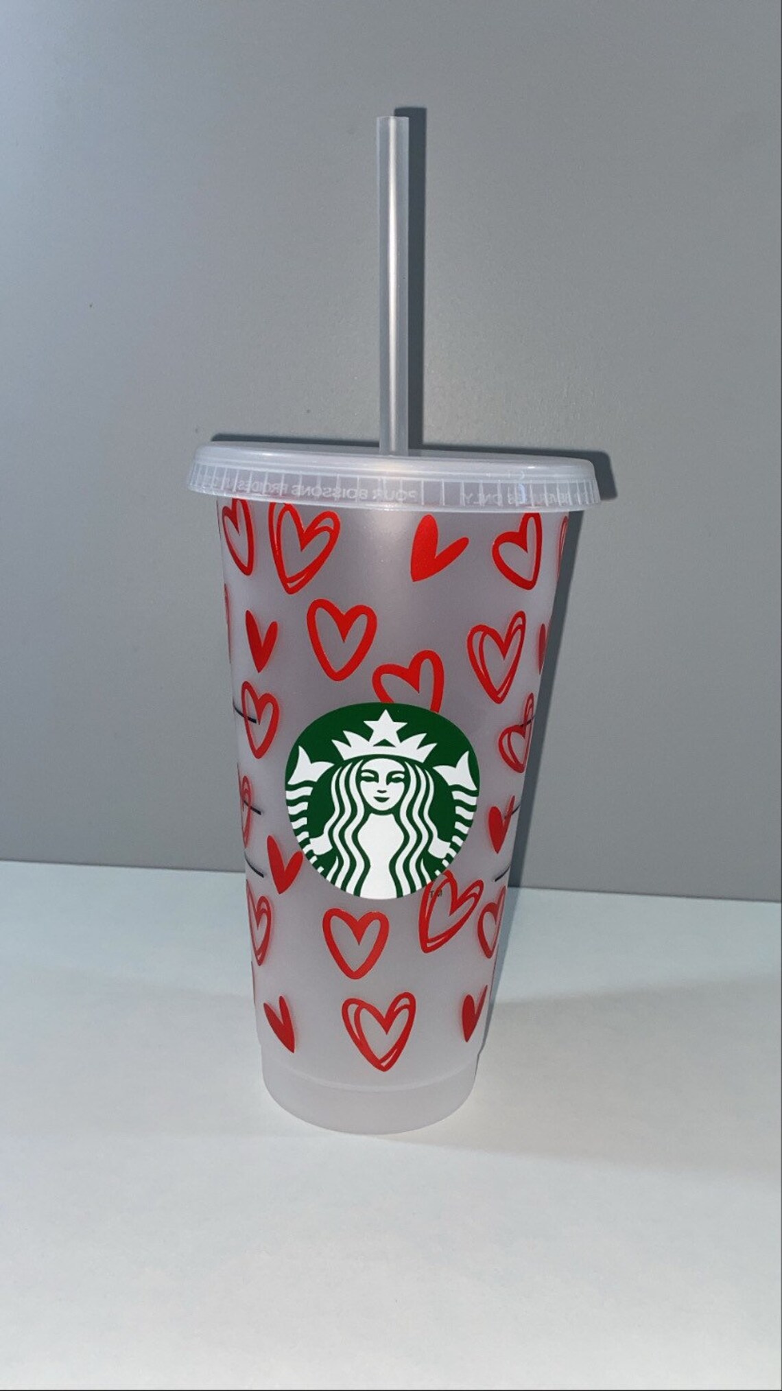 Personalised Starbucks cup/Heart ombré tumbler cold cup/Coffee Etsy