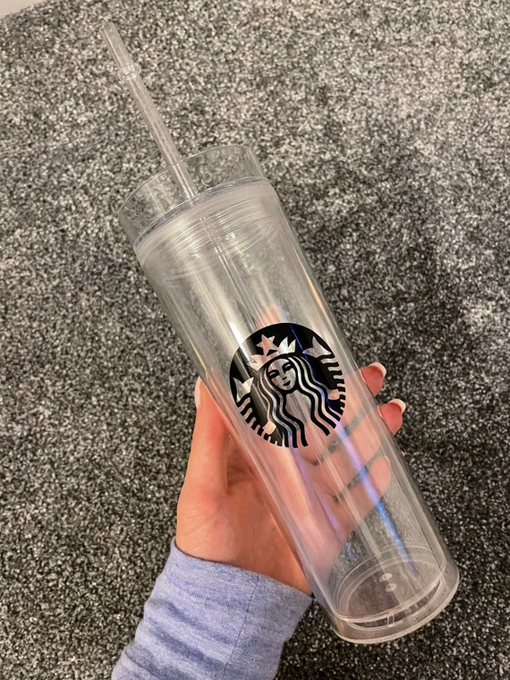 Venti Starbucks Cup Clear Cold Acrylic 24oz Tumbler Imported 