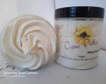 Vanilla Crème Brulee, Luxurious Whipped Body Butter, Vegan and Cruelty Free  150g Recyclable Pot.