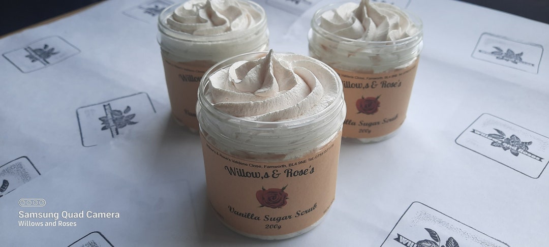 Vanilla Foaming Sugar Scrub, Vegan, Cruelty Free, Exfoliating, Moisturising, Nourishing, Birthday Gift, Whipped.