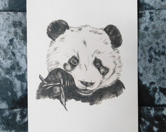 Panda Pen Drawing Etsy